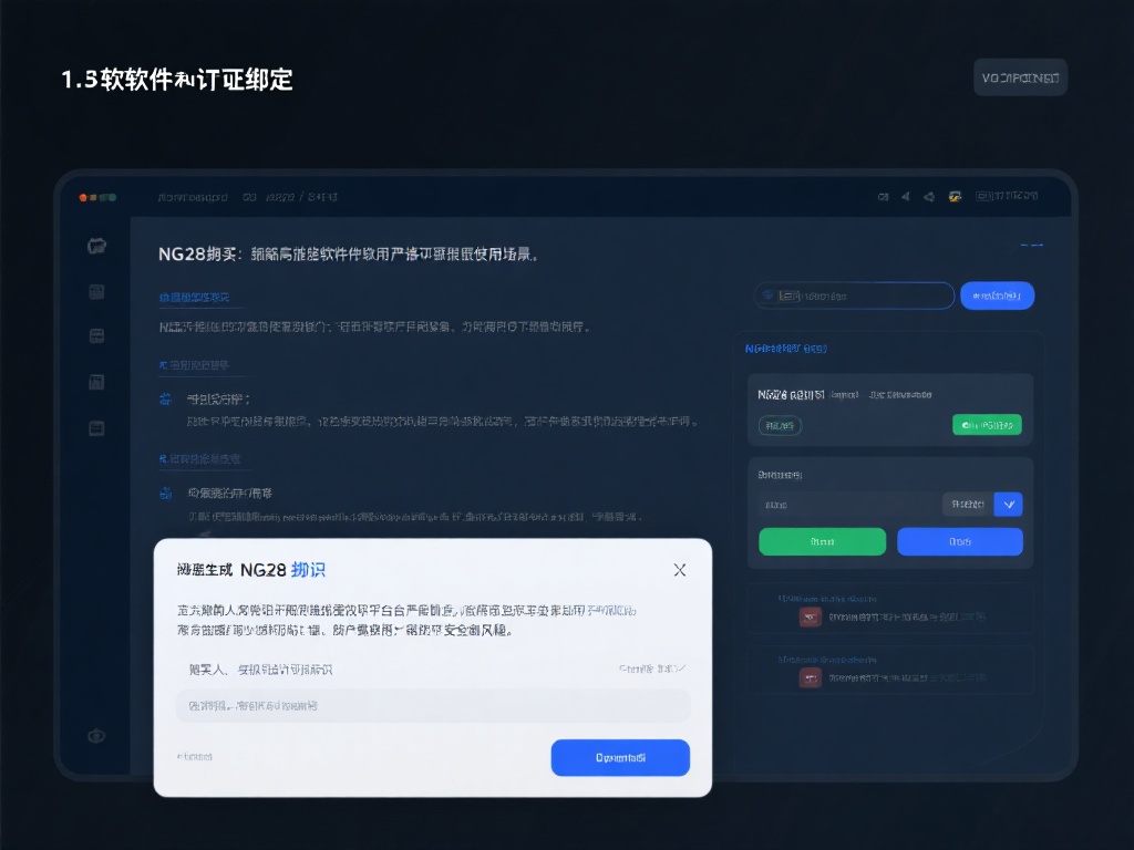 1. 软件与许可证绑定
NG28绑定常用于软件授